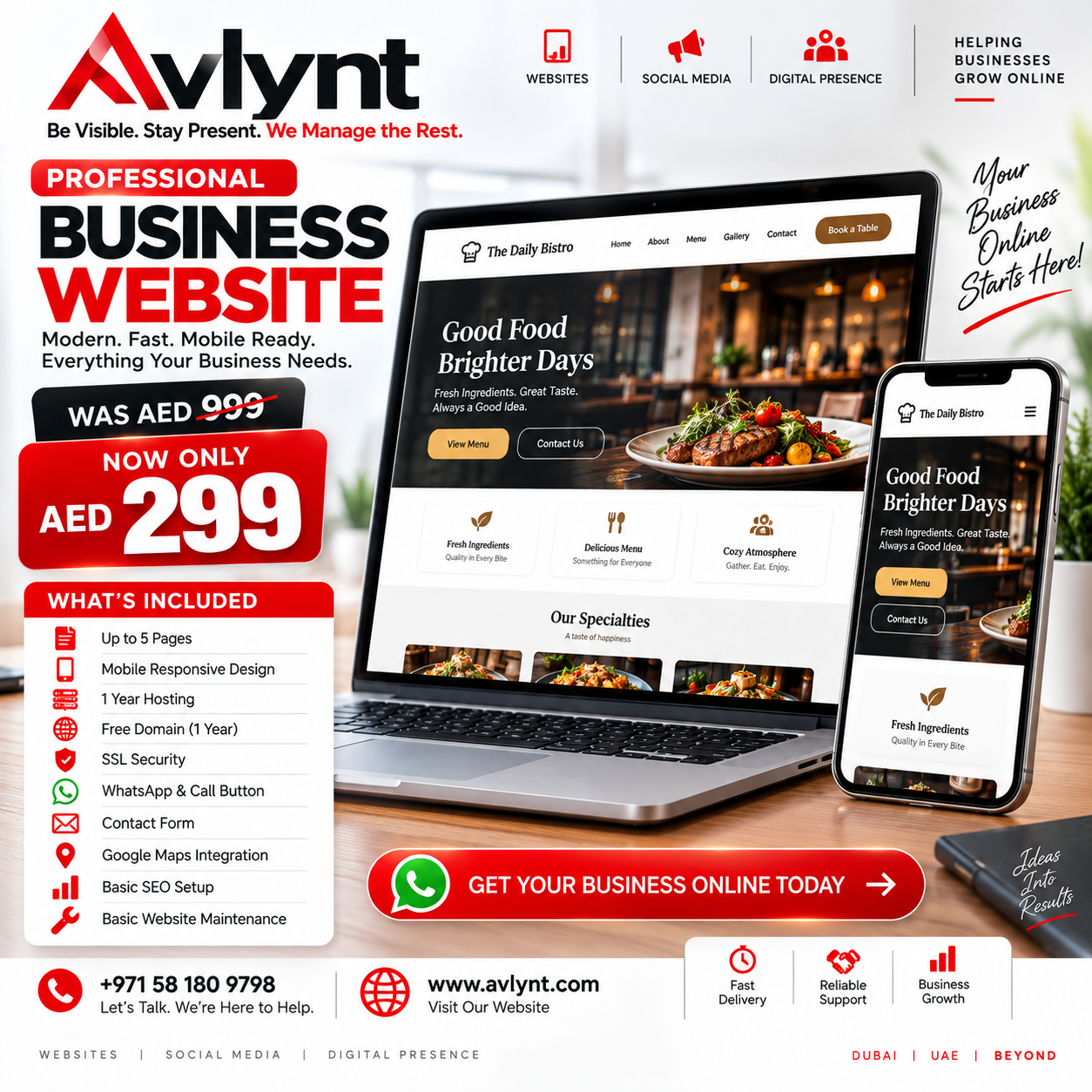 Professional business website package