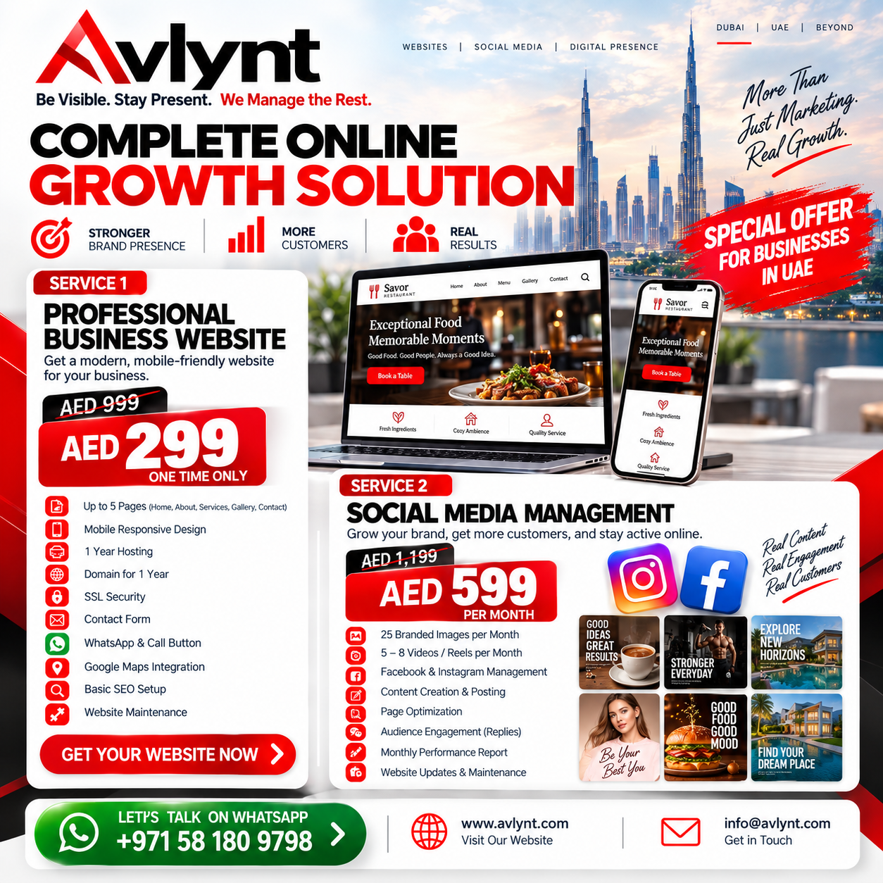 Complete online growth package